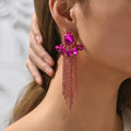 Flower Glass Dangling Earring