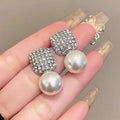 Chic Artificial Pearls Rhinestones Earring
