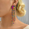 Glam Shiny Tassel Earring