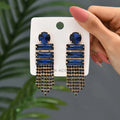 Inlay Copper Glass Drop Earring