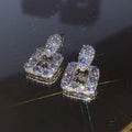 Shiny Square Rhinestones Earring
