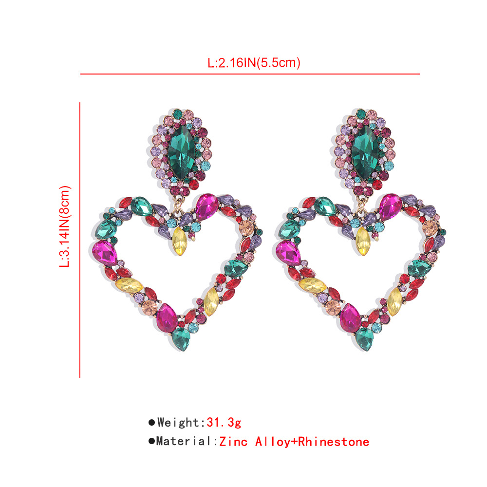Heart Glam Colorful Earring