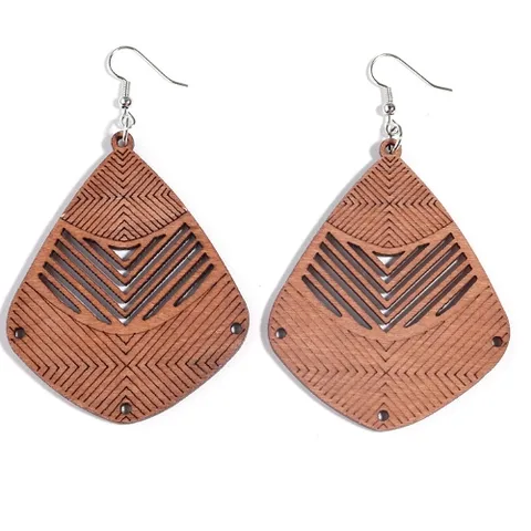 Life Tree Wood Earring
