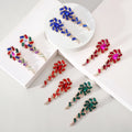 Blue Elegant Luxury Floral Earring