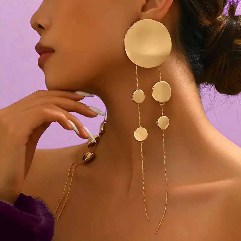 Long Round Tassel Earring