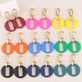 Yellow Geometric pattern earring