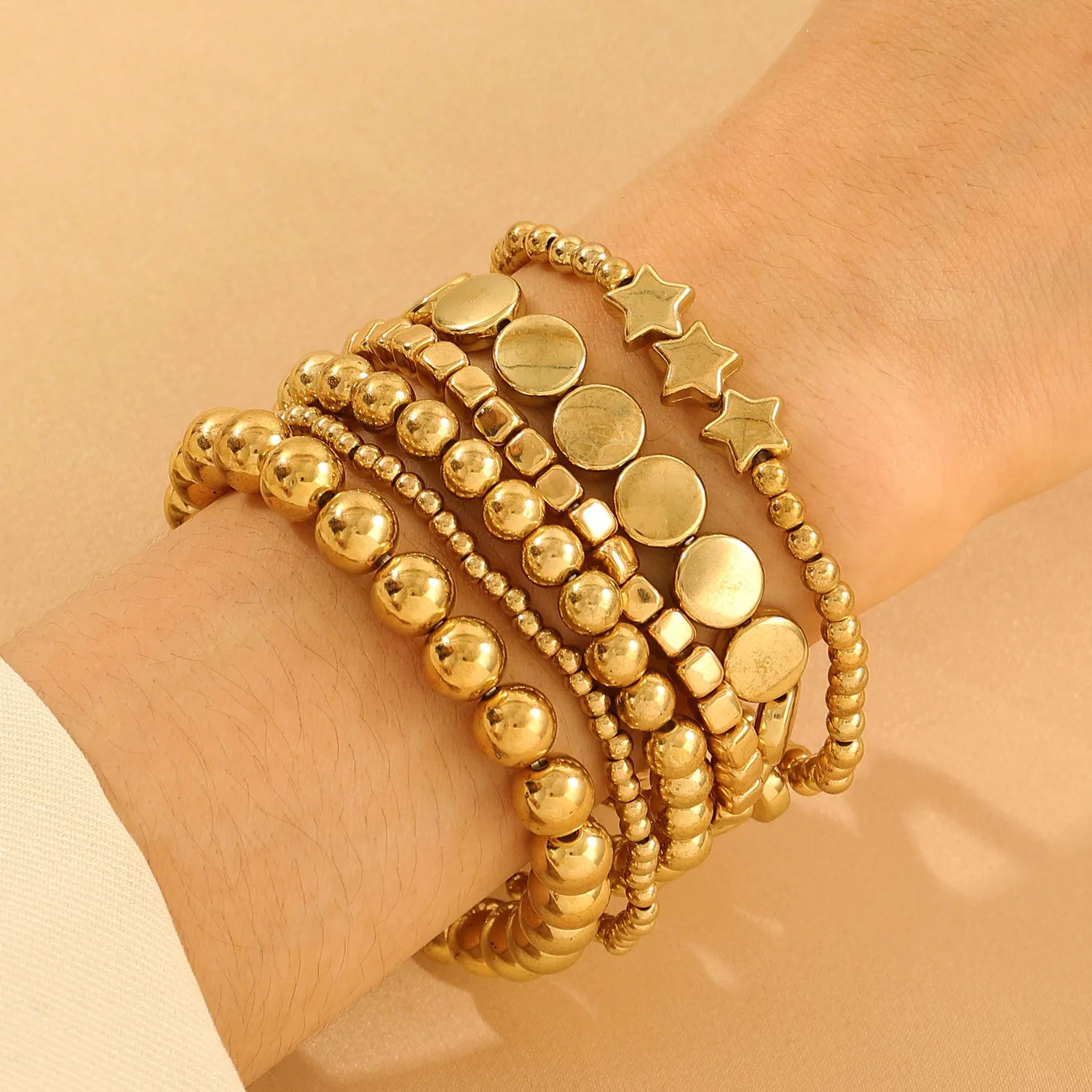 Women's Star And Round Beads Bracelets